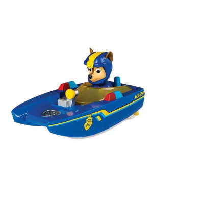 PAW PATROL plávajúci Chase v loďke do vody 